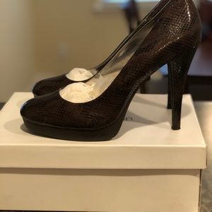 Calvin Klein Leather Platform Pumps